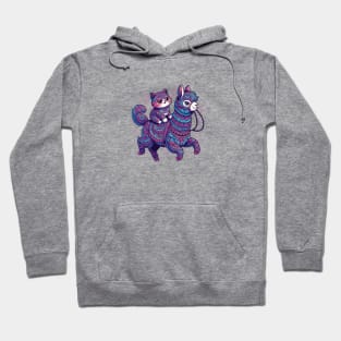 Cute cat riding alpaca Hoodie